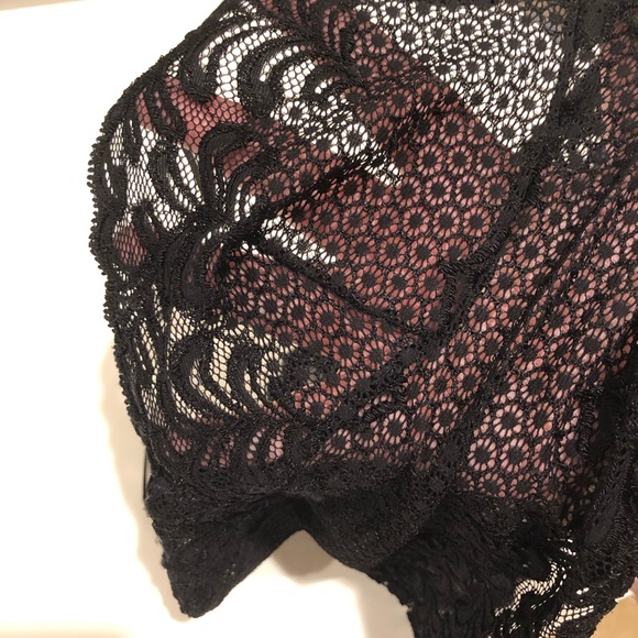 Hanky Panky Black Mesh Lace Crop Cami Size Medium - Picture 6 of 9